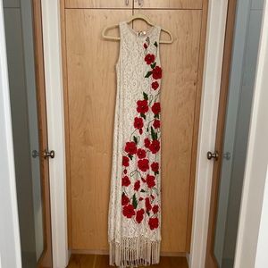 Alice and Olivia floral lace gown